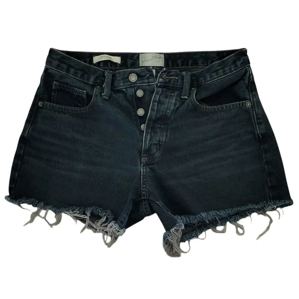 Universal Thread 90s Baggy Short Denim Jean Cut Off Button Fly Shorts Sz 4